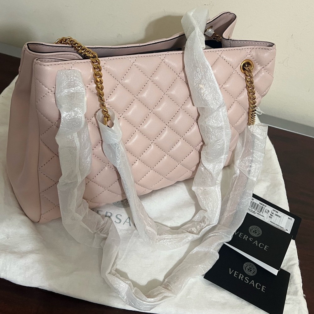 NEW VERSACE NAPPA SHOULDER BAG - Picture 5 of 14